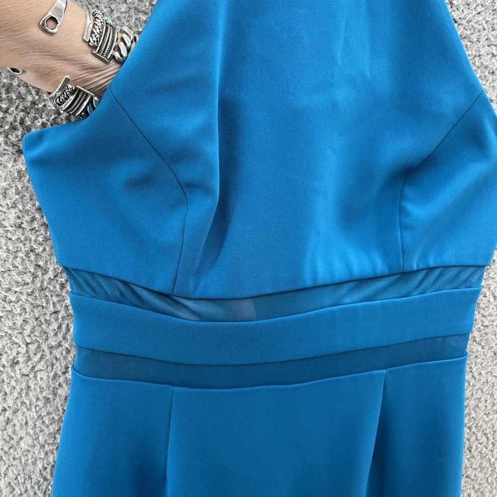 Jay Godfrey‎ Dress Women 4 Blue Sleeveless Cocktail Wiggle Body Con Sheath